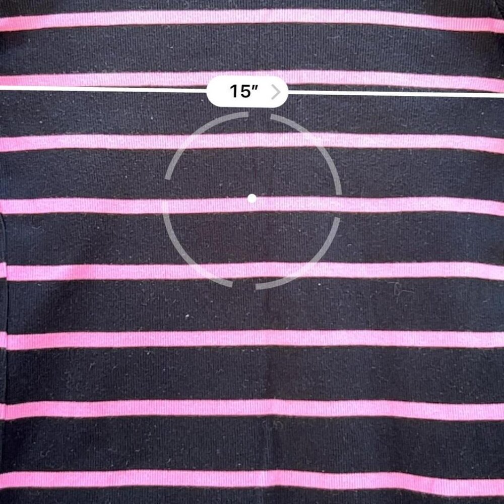 Y2K vintage pink and black striped Ralph Lauren shirt tight fit fairy core 00s - Picture 4 of 6